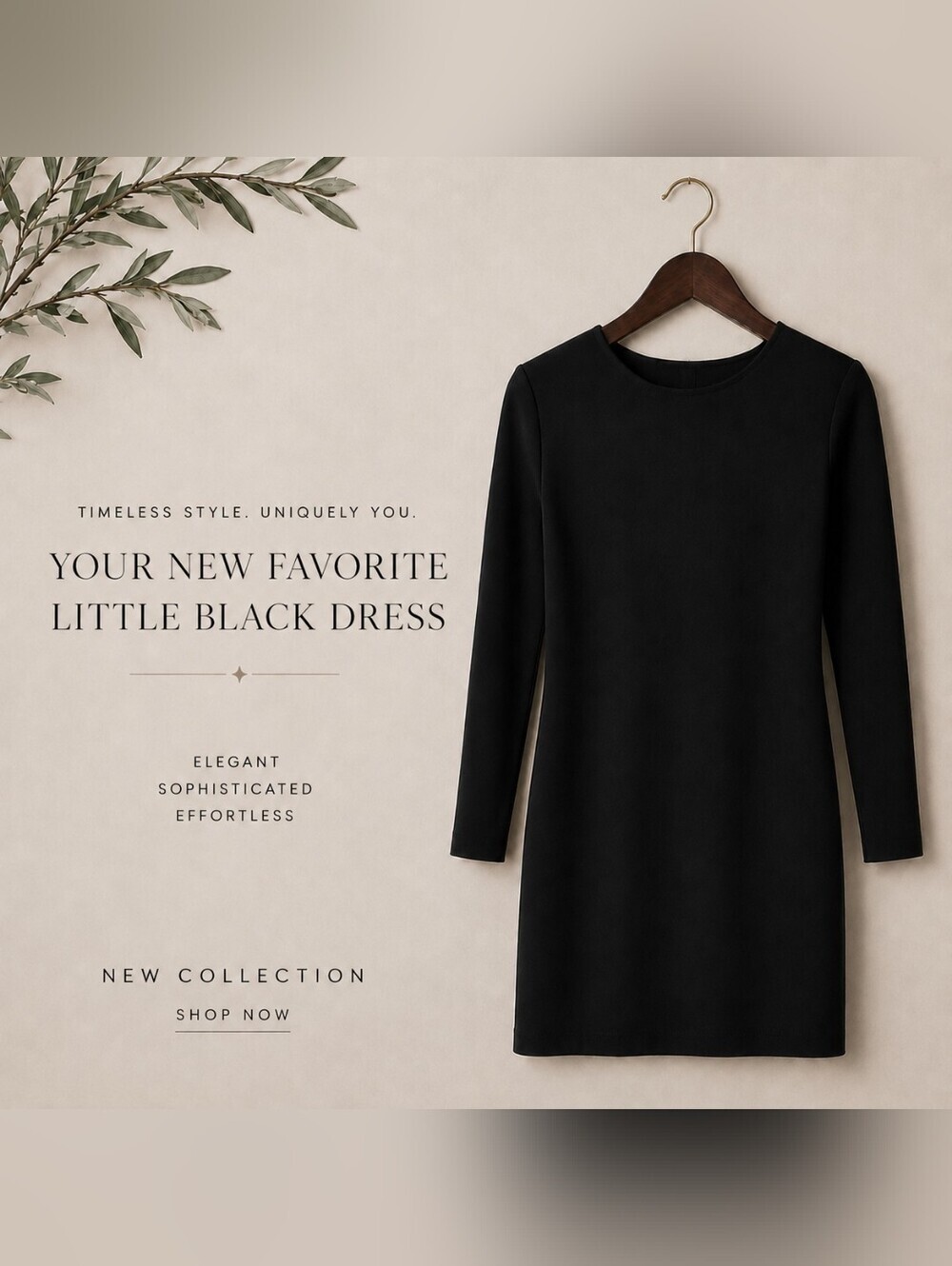PrettyLittleThing Black Mini Dress Long Sleeve Size 12